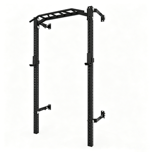 Cable Crossover Power Rack con Barra per <span class=keywords><strong>Trazioni</strong></span> a Muro Pieghevole Multifunzione Attrezzatura da Palestra per Allenamento della Forza e Body Building - Product Image 5