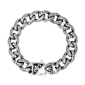 Pulsera de cadena de plata tibetana, joyería retro de Hip Hop para hombre CE351 - Product Image 4