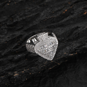 Zirconium Zircon Heart <b>Ring</b> Peach <b>Couple</b> <b>Ring</b> Popular Accessories - Product Image 1
