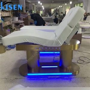 Kisen Luxury Wide Size Full Body 4 Motor <b>Electric</b> Massage Bed Heating Function <b>Electric</b> Massage Bed Golden Base <b>Electric</b> Spa Bed - Product Image 3