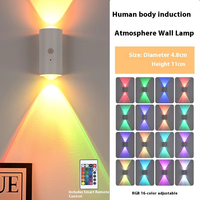 Veilleuse LED intelligente avec capteur d'ambiance magnétique, mini lampe murale colorée pour chambre à coucher, mini lampe murale à capteur pour couloir