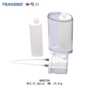 ขวดอะคริลิคทรงรีแบบสองช่องพร้อมหลอดสองอันสำหรับบรรจุภัณฑ์เครื่องสำอางบำรุงผิวและแชมพูขายส่ง - Product Image 1