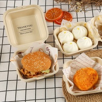 Boîte d'emballage jetable pour Tiramisu, Gâteau, Burger et Riz, compatible micro-ondes, Modèle 009 (50 par paquet)