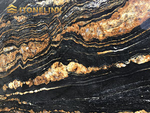 Granito Taurus Negro Cósmico Stonelink, Granito Magma Dorado con Vetas Doradas Naturales, Losas Grandes para Decoración de Paredes de Salas de Estar - Product Image 6