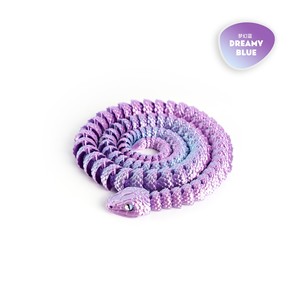 Juguete de Serpiente Víbora Gigante Impreso en 3D de 1.2m (48 Pulgadas) - Serpiente Articulada Grande con Articulaciones Móviles, Diseño Realista con Degradado Rojo, Regalo - Product Image 5