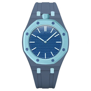 Ultimo Modello di Orologi al Quarzo Ottagonali alla Moda con Cinturino in Silicone in Otto Colori e Quadrante Arcobaleno - Product Image 5