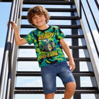 Chemises pour garçons, imprimées, décontractées, été, 100% coton, confortables, cool, ensembles de jeans pour enfants, vente en gros