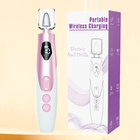 Machine à ongles électrique portable haute vitesse 16000 tr/min, perceuse à ongles sans fil, polisseuse, base de charge pour salon de manucure acrylique