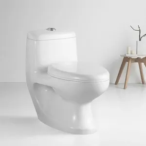 ZHONGYA Oem wholesale white color bathroom wc inodoro toilet washdown one piece toilet