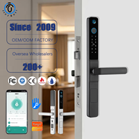 Noordse slaapkamer beveiliging wifi Ttlock Tuya wachtwoord vingerafdruk biometrisch slim deurslot met camera
