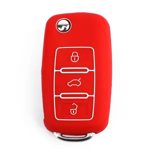 New Accesorios Para Autos Keyless Key Fob Protector Silicone Carbon Fiber Car Key Cover