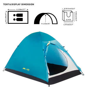 Tente double couche de conception populaire 68089 tente de camping en plein air coupe-vent et anti-pluie avec une structure de chambre à coucher - Product Image 4