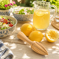 Presse-agrumes manuel en bois de hêtre, presse-citron, presse-orange et lime, outil de cuisine en bois massif
