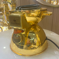 Réchaud à café doré plaqué or, plaque chauffante électrique à serpentin unique, brûleur portable pour cérémonie éthiopienne avec contrôle de thermostat