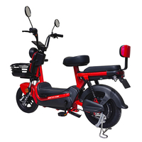 Moped électrique à moteur sans balais 2 places avec panier de chargement avant, éclairage LED, écran LCD, vélo électrique portable, scooter électrique