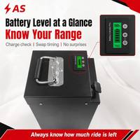 Batterie LiFePO4 Ansen AS-4820 48V 20Ah 30Ah 40Ah pour Vélo Électrique de Livraison, Autonomie Totale, 3000 Cycles, Pack Sûr, Charge Rapide