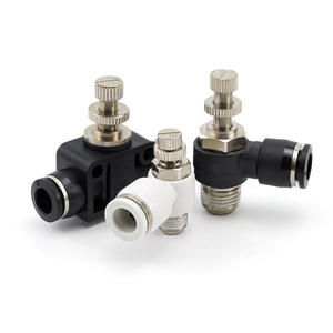 Válvula de Retención de Flujo Unidireccional para Tubería PA, Válvula de Estrangulamiento de Cilindro, Regulador de Velocidad Neumático, Conector de Tubería de Aire Blanco - Product Image 1