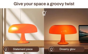 Nueva Lámpara de Mesa Decorativa LED, Diseño Simple, Iluminación Interior Tipo Hongo, Fuente de Alimentación de CC para Escritorio o Decoración del Hogar - Product Image 2