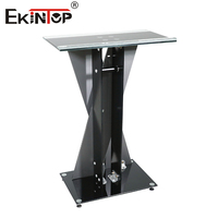Ekintop Podium transparent Bureau d'accueil en verre Bureau d'accueil pour consultation MC Bureau de conférence