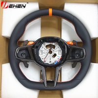 Setir Mobil Serat Karbon Untuk BMW New M2 M3 M4 G80 G82 G87 M5 M8 F90 F95 F96 F97 F98 F92 F93 XM 2019-2025 Alcantara Oranye