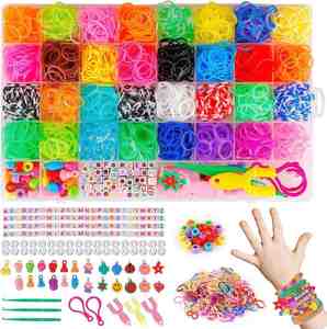 เครื่องถักยางรัดรูปทรงสายรุ้ง 40 ช่อง 2500 เส้น ของเล่นเสริมพัฒนาการ DIY สำหรับเด็กอายุ 7-14 ปี วัสดุ TPE/TPR ทำสร้อยข้อมือรูปทรงสายรุ้ง - Product Image 6
