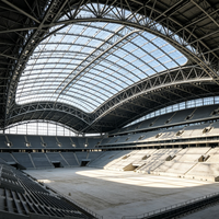 Proyecto de Estadio con Estructura de Acero, Domo Deportivo, Materiales de Construcción de Estructuras Metálicas