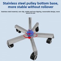 Support de perfusion Givisen en acier inoxydable, pentagonal, robuste, sur pied, pour perfusion intraveineuse, usage domestique, mobile et télescopique