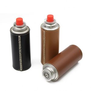 Housse de protection en cuir cousue à la main pour bouteille de gaz de camping, étui pour cartouche de gaz portable, support de bouteille de gaz pour barbecue - Product Image 1