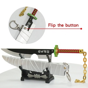 Porte-clés Katana <span class=keywords><strong>de</strong></span> 22 cm, couteau Nichirin <span class=keywords><strong>de</strong></span> Tengen Uzui, modèle d'arme <span class=keywords><strong>de</strong></span> personnage d'anime Demon Slayer pour la décoration - Product Image 4