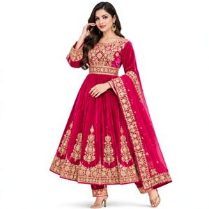 New Arrival Women Afghani <b>Dress</b> Georgette Embroidered Long <b>Maxi</b> Frock Traditional Afghan Kuchi Style Vintage Wedding Party Gown - Product Image 6