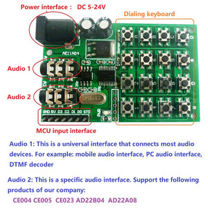 AE11A04 DTMF <strong>Audio</strong> Generator <strong>Module</strong> Voice Dual Encode Transmitter Board 5~24VDC <strong>Audio</strong> DTMF <strong>Module</strong> Generator <strong>Encoder</strong> - Product Image 4
