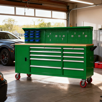 Cajas de Herramientas con Ruedas, Carro de Herramientas con Gabinete para Taller Mecánico, Gabinete Rodante de Acero Inoxidable, Caja de Herramientas Mecánica con Ruedas