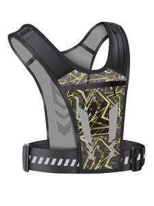 Chaleco Reflectante Fluorescente Amarillo AmpsafeX, Chaleco de Running Transpirable con Mochila de Hidratación en el Pecho, Ropa Deportiva para Hombre y Mujer - Product Image 5