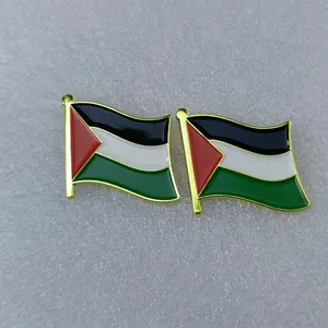 En stock produits de Palestine pas cher en gros patriotique émail doux drapeau de la Palestine épinglette avec époxy pays de Palestine épingle