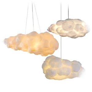 Новые Креативные люстры с плавающими облаками, светодиодные подвесные светильники для спальни, люстра с белыми подвесками, люстра с облаками, нордическая лампа 60 90, современный