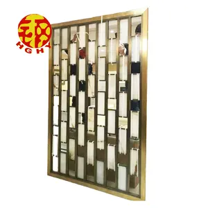 dubai room dividing partition wall metal stainless living room cabinets furniture divider