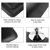 Tapis de chaise anti-fatigue demi-rond imperméable, tapis de sol pour salon de coiffure avec coussin, lavable, meubles pour équipement de salon de coiffure