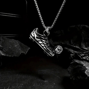 Collana con Ciondolo a Forma di Scarpa da Calcio, Gioielli Hip Hop per Tifosi, Accessorio per il Giorno della Partita, Decorazione Sportiva - Product Image 4