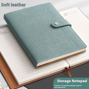 Libreta de Negocios Personalizable 2025, Tapa Dura de Cuero Grueso, Tamaño A5, 100 Hojas, Cosido con Hilo, para Apuntes de Trabajo y Reuniones - Product Image 2