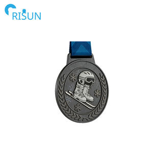 Medalla de Esquí Personalizada con Esmalte, Medalla de Campeón de Esquí de Resort, Logotipo Personalizado, Medallas de Esquí, Patinaje, Muñeco de Nieve, Teleférico, Moneda - Product Image 4