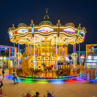 Grand carrousel de divertissement populaire pour centre commercial, manège extérieur et intérieur de style européen à double étage en promotion