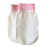 Gants de bain exfoliants en fausse soie, marque privée d'usine, faits à la main, réutilisables, pour hommes et femmes, pour le lavage du corps et l'élimination des peaux mortes