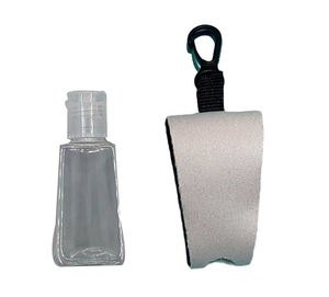 2022 New Designs 30 ML Neoprene Hand Sanitizer Holder Key chain With Plastic Bottle