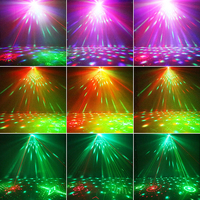 Lumières de scène à 6 lentilles de karaoké, laser rvb, lampe DMX dj, lumières laser disco pour éclairage de fête en boîte de nuit