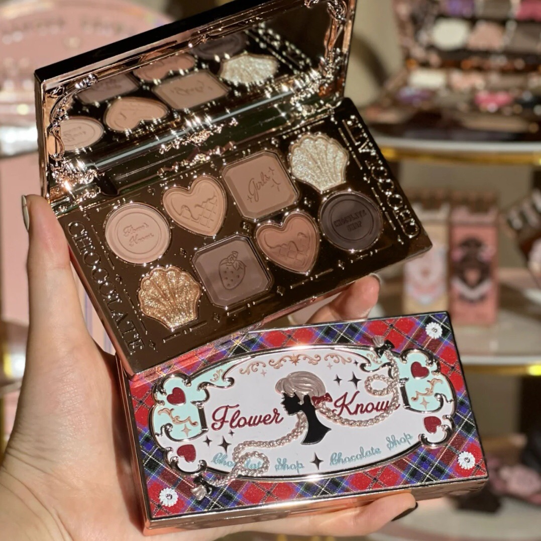 Цветок знает магазин шоколада Матовый Блеск мерцающие тени для век порошок 8 видов цветов Палитра естественных цветок знает тени для век