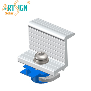 Abrazadera Central para Panel Solar para Riel de Acero en Forma de C, Abrazadera de Montaje de Aluminio 6005-T5 para Sistema de Rieles Solares |   Letrero Artístico - Product Image 2