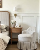 Chaise longue moderne unique de style français, antidérapante, personnalisable, pour la maison, chambre, hall, salon, restaurant, loisirs, en bois et lin