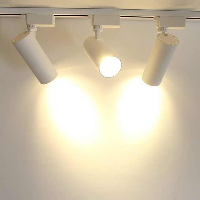 ERDU Customization Modern Commercial Aluminum Track Lighting Ceiling Adjustable Spotlights 6000K Cob 10W 20W 30W Track Lights