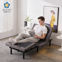 Base de lit plateforme intelligente réglable en métal, moderne et luxueuse, avec port USB, pour lits Queen et King Size, avec télécommande et panneau MDF