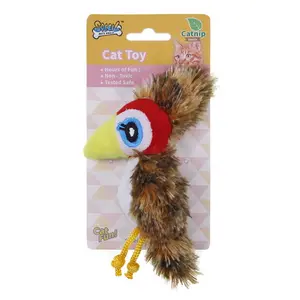 New Arrival OEM Offered Soft Plush Fur Pet Cat Playing Toy Bird
